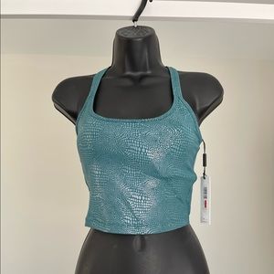 Calvin Klein activewear green strappy back tank top size XS
